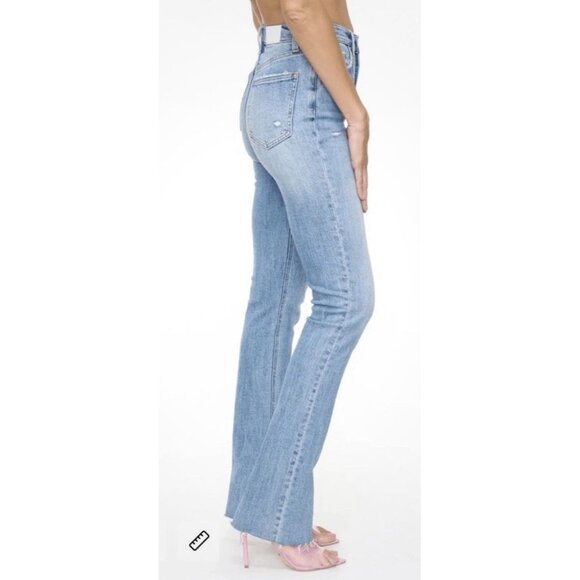 PISTOLA Colleen Slim Boot High Rise Women’s Size 25 Raw Hem Side Slit‎ Slimming - Picture 3 of 16